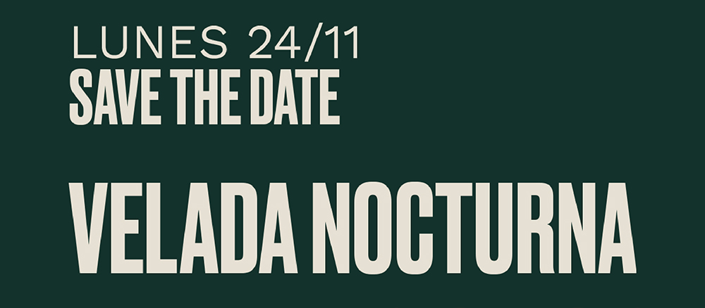 SAVE THE DATE! Lunes 22 de Noviembre.